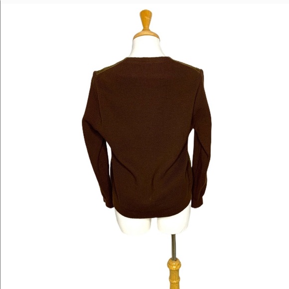 Vintage Suede Burberrys’ Brown V-Neck - Picture 3 of 8